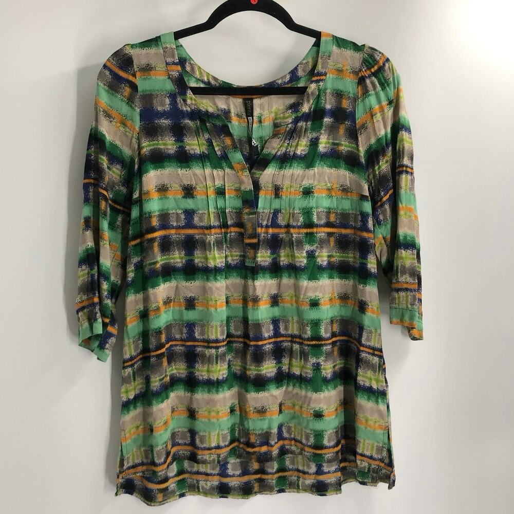 Plenty by Tracy Reese Multi Boho Abstract Art to Wear Blouse Women’s Medium
